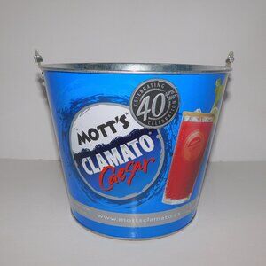 Mott's Clamato Caeser Juice Celebrating 40 Years Ice Bucket Pail 7.25"